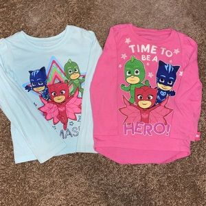 PJ MASK GIRLS SHIRTS; 3T PJ MASK; PJ MASK SHIRT; Bundle toddler shirts